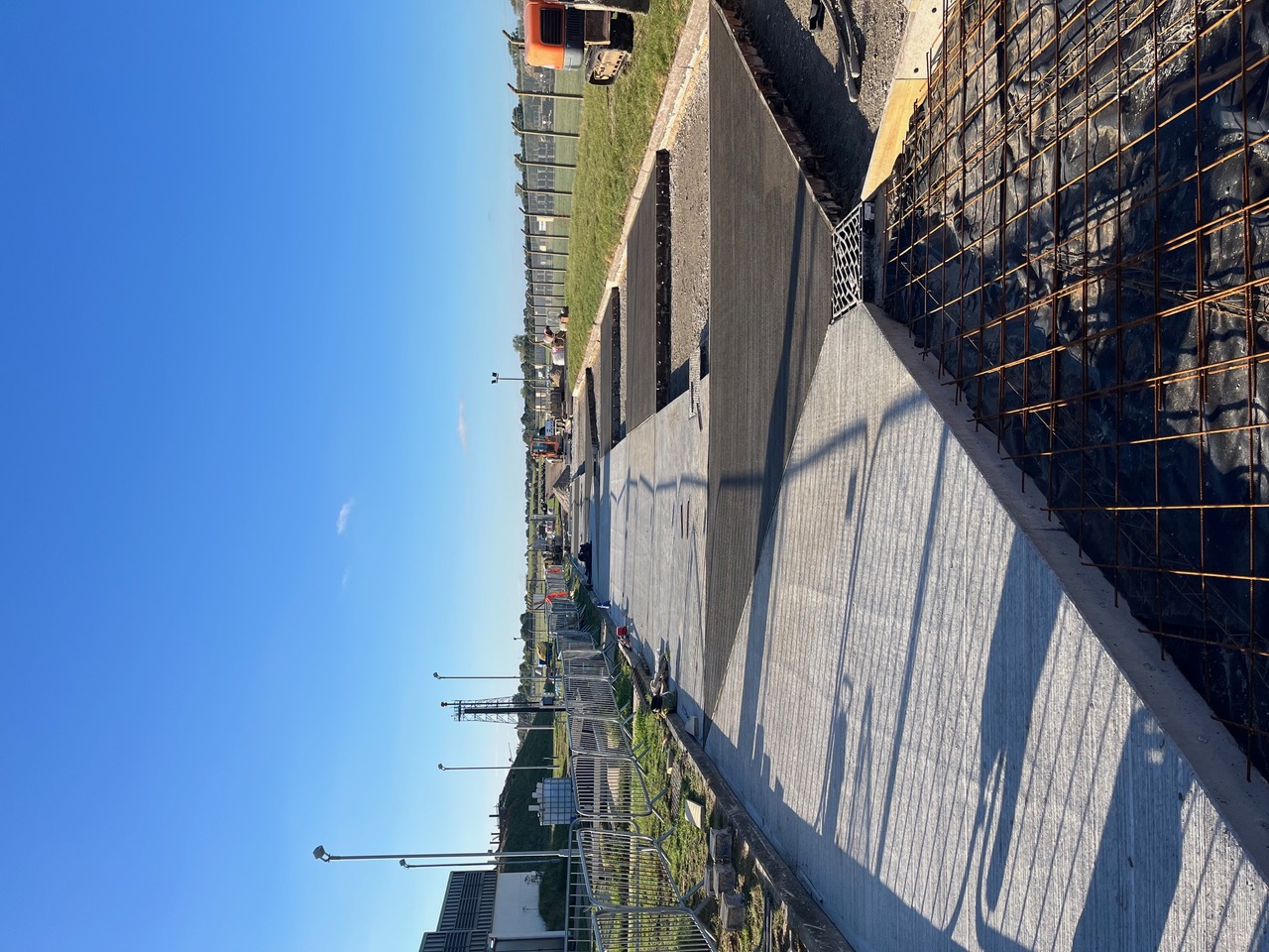 Phased concrete hardstanding construction at RAF Lakenheath