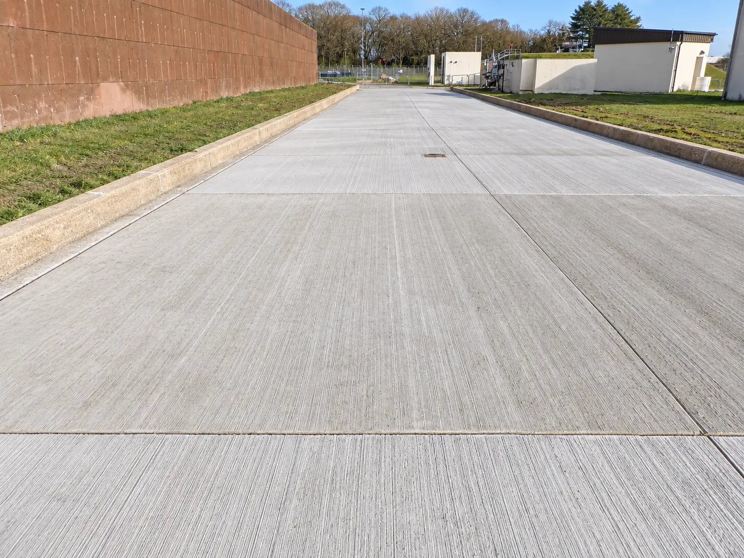 Completed concrete access road at RAF Mildenhall